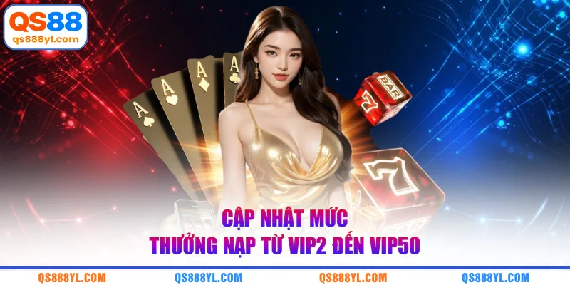 Cập nhật mức thưởng nạp từ VIP2 đến VIP50