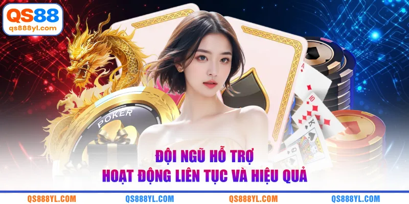 Đội ngũ hỗ trợ hoạt động liên tục và hiệu quả 