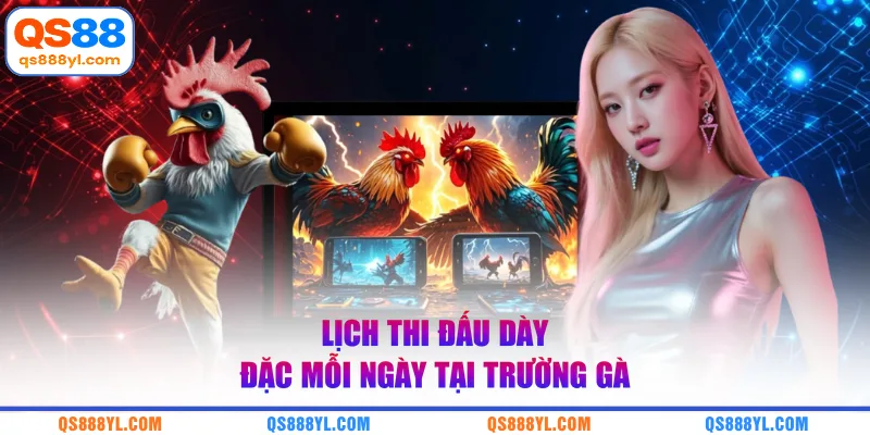 Lịch thi đấu dày đặc mỗi ngày tại trường gà